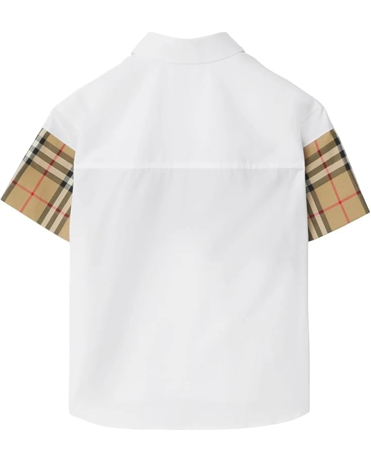 Burberry Kids Devon Short Sleeve Check Panel Shirt (Toddler/Little Kid/Big Kid) | Shirts & Tops 2 Burberry Kids Devon Short Sleeve Check Panel Shirt (Toddler/Little Kid/Big Kid) | Shirts & Tops - Image 2