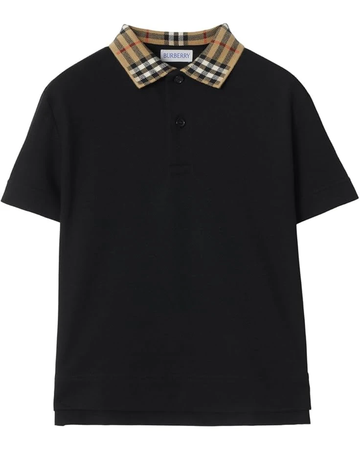 Burberry Kids Johane Check Collar Polo Shirt (Toddler/Little Kid/Big Kid) | Shirts & Tops 1 Burberry Kids Johane Check Collar Polo Shirt (Toddler/Little Kid/Big Kid) | Shirts & Tops