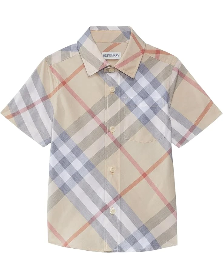 Burberry Kids Owen Check Short Sleeve Button Down Shirt (Little Kid/Big Kid) | Shirts & Tops 1 Burberry Kids Owen Check Short Sleeve Button Down Shirt (Little Kid/Big Kid) | Shirts & Tops