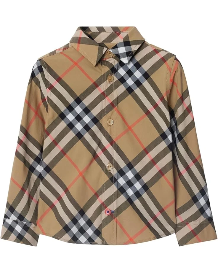 Burberry Kids Owen Check Long Sleeve Button Down Shirt (Infant/Toddler) | Shirts & Tops 1 Burberry Kids Owen Check Long Sleeve Button Down Shirt (Infant/Toddler) | Shirts & Tops