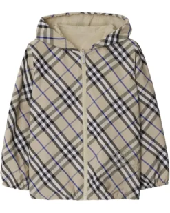 Burberry Kids Rufus Check Jacket (Little Kid/Big Kid) | Coats & Outerwear