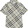 Burberry Kids Owen Check Short Sleeve Button Down Shirt (Infant/Toddler) | Shirts & Tops
