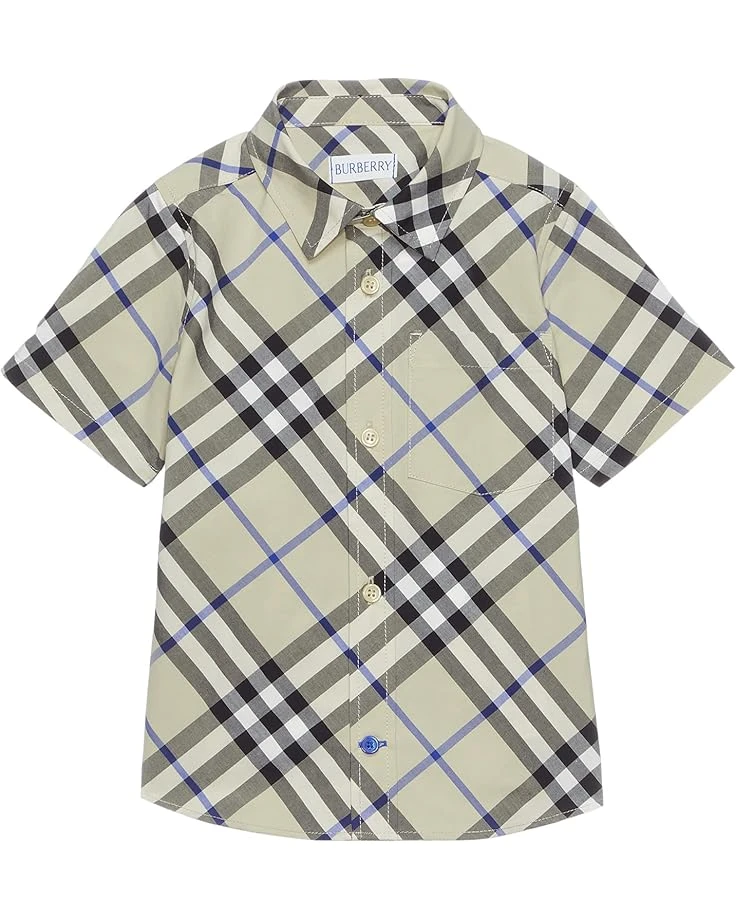 Burberry Kids Owen Check Short Sleeve Button Down Shirt (Infant/Toddler) | Shirts & Tops 1 Burberry Kids Owen Check Short Sleeve Button Down Shirt (Infant/Toddler) | Shirts & Tops