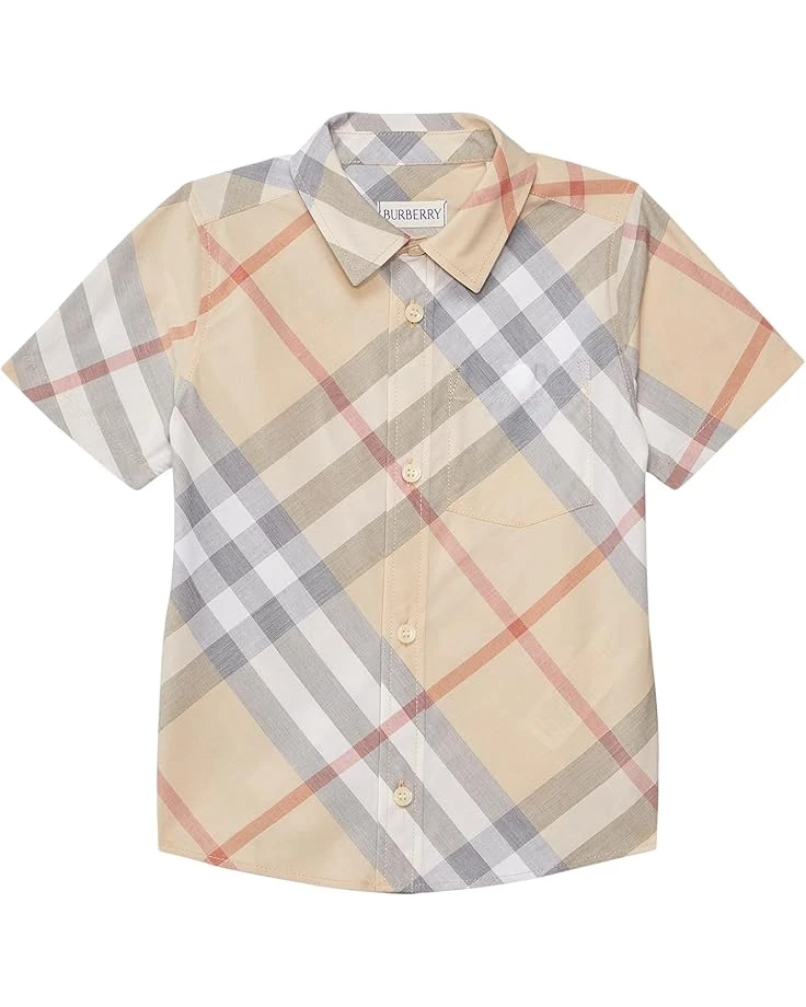 Burberry Kids Owen Check Short Sleeve Button Down Shirt (Infant/Toddler) | Shirts & Tops 2 Burberry Kids Owen Check Short Sleeve Button Down Shirt (Infant/Toddler) | Shirts & Tops - Image 2
