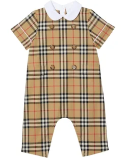 Burberry Kids Octavian Check (Infant) | Baby One Pieces